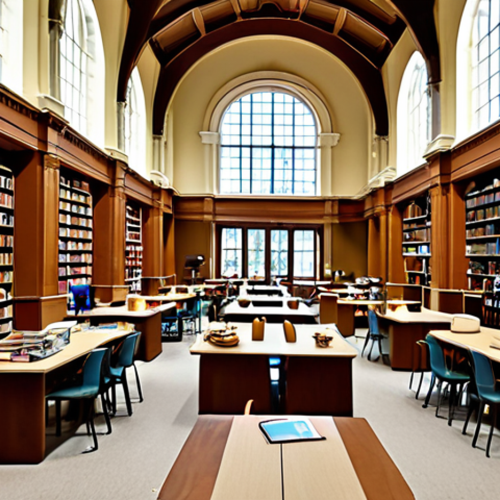 **Prompt 1: A Vibrant Community Hub Library**
    A bustling, modern library interior filled with diverse people of all ages. Show a mix of activities: someone immersed in a VR historical experience, a small group participating in a local cooking class with fresh produce, and individuals engaged in creative workshops like 3D printing or crafting. Emphasize a warm, welcoming atmosphere with plenty of natural light, comfortable seating, and dynamic interactions, reflecting the library as a living community heart and a place for experiential learning.