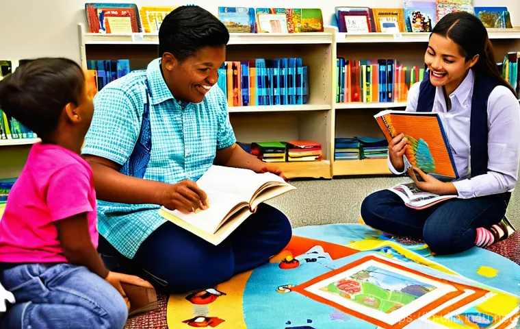 공공 도서관 혁신 사례 - **Modern Digital Library and Cafe Hub:** A bright, expansive, and contemporary public library interi...